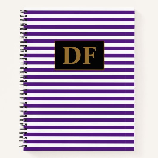 Initiales personnalisées Carnet de bandes violette (Devant)