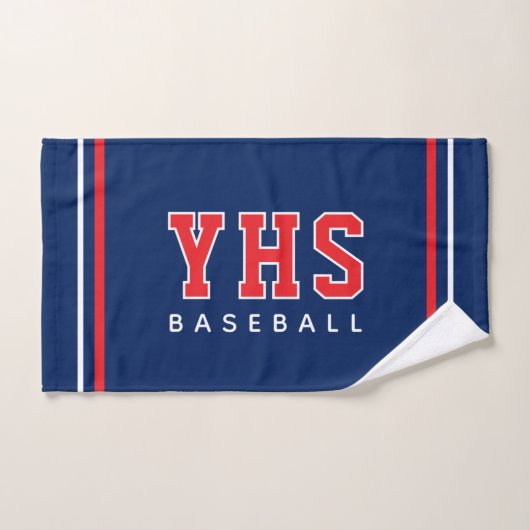 Initiales Personnalisées d'École Équipe de Sport d (Serviette à main)