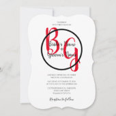 Initiales personnalisées simples Invitations de ma (Devant)