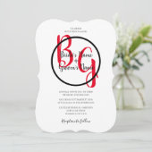 Initiales personnalisées simples Invitations de ma (Debout devant)