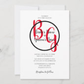 Initiales personnalisées simples Invitations de ma (Devant)