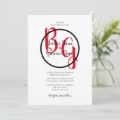 Initiales personnalisées simples Invitations de ma (Debout devant)