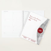 Initiales Photo Rouge Blanc Vie Coach Workbook (Devant avec enveloppe)
