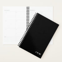 Initiales professionnelles minimes en noir blanc