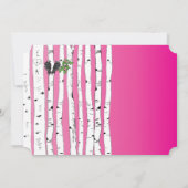 Initiales roses dans les invitations de mariage de (Dos)