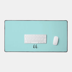 Initiales simples Élégant Script Cursif Bleu clair