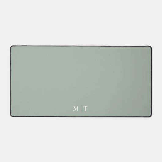 Initiales simples et élégantes du monogramme vert (Recto)