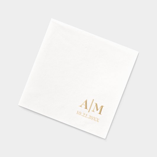 Initiales simples minimalistes et date Mariage (Gauche)