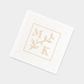 Initiales simples Plante Monogramme Mariage Couple (Gauche)