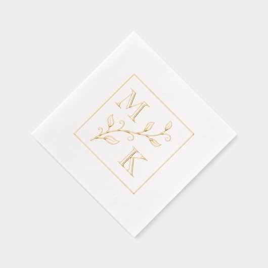 Initiales simples Plante Monogramme Mariage Couple (Droite)
