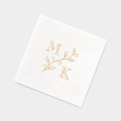 Initiales simples Plante Monogramme Mariage Couple (Gauche)