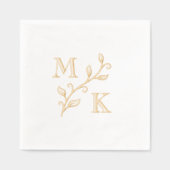 Initiales simples Plante Monogramme Mariage Couple (Recto)