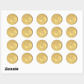 Initiales Stickers Mariage de cire d'or Enveloppe (Feuille)
