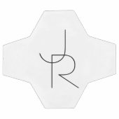 Initiales superposées | Noir sur blanc (Plat)