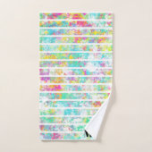 Initiales vive aquarelle peinture multicolore (Serviette à main)