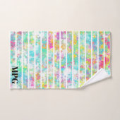 Initiales vive aquarelle peinture multicolore (Serviette à main)