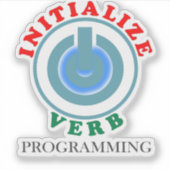 Initialiser le verbe dans le sticker de programmat (Devant)