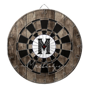 Initieel familienaammonogram dartbord