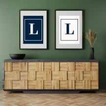 Initiële Letter | Grijze Monogram Moderne Stijl