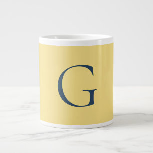 Initiële Letter Monogram Jasmine Leisteengrijs Eff Extra Grote Beker