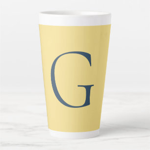 Initiële Letter Monogram Jasmine Leisteengrijs Eff Latte Mok