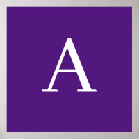 Initiële Letter Monogram Moderne Stijl Paars