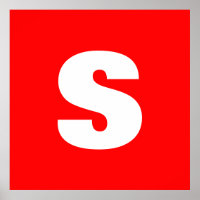 Initiële Letter Monogram Moderne Stijl Rood Wit