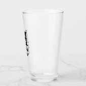Initiële typografie moderne monogram bruidegom glas (Links)