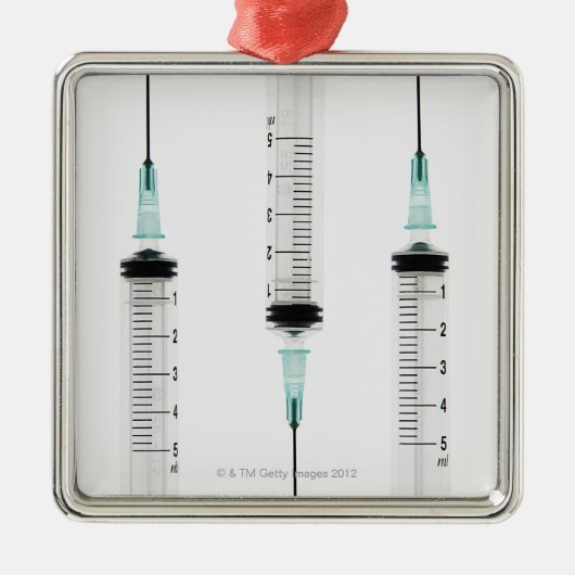 Injectiespuiten 3 metalen ornament (Voorkant)
