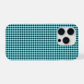 Ink and Aqua Geometry :Checked Aqua and Black, (Verso Horizontal)