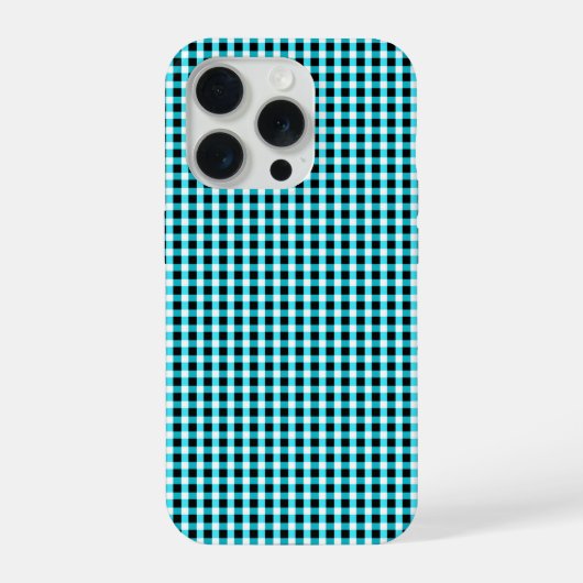 Ink and Aqua Geometry :Checked Aqua and Black, (Verso)