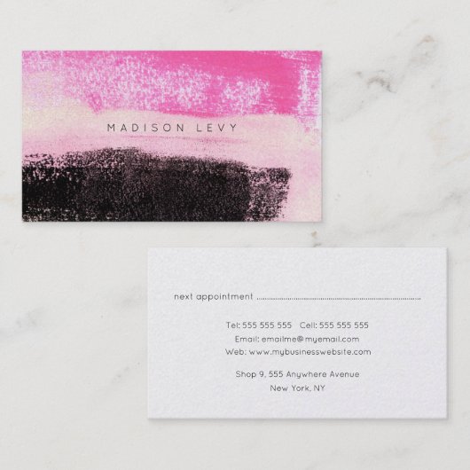 Ink Art Moderne Vibrant Rose Chaud Rendez-vous Noi (Devant / Derrière)