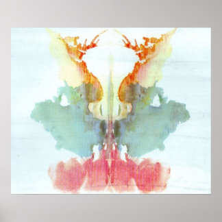 INK BLOT Psychology Inkblot test negende blok Rors Poster