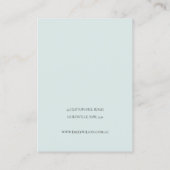 Ink Blue Navy Pine Bossen Mountain Earning Display Visitekaartje (Achterkant)