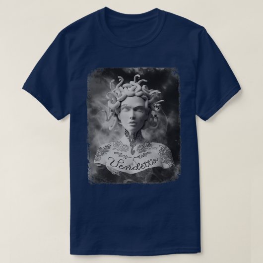 Ink Carved Medusa T-shirt (Design voorkant)