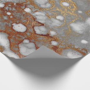 Ink Copper Gold Vloeibaar Verf Grijs Burgundy Whit Cadeaupapier