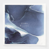 Ink Flow Wedding Blue ID762 Servet (Voorkant)