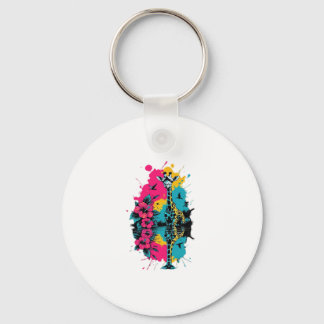 Ink Giraffe kleur gevlekte Klassieke T-Shirt Sleutelhanger