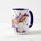 Ink & Gold Dance Fluid Motion Aesthetic Mok (Voorkant rechts)