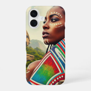 Ink Grace: African Muse Hoesje iPhone 16 Hoesje