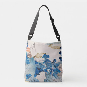 Ink Graphics Asian Landscape Crossbody Bag Tas