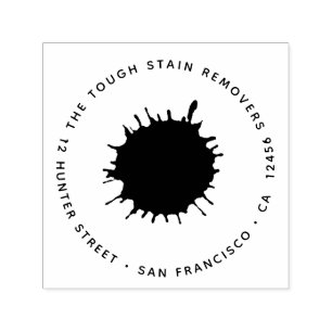 Ink Paint Blood Stain Blot Splash - Return Address Zelfinktende Stempel