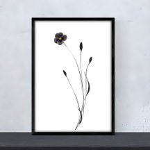 Ink Pansy Art - Boeiende bloemenkunst Design