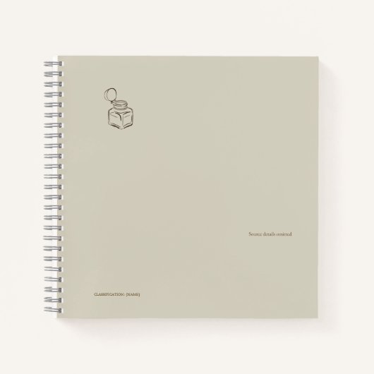 Ink pot- Forgotten Archive- Minimalist Notitieboek (Voorkant)