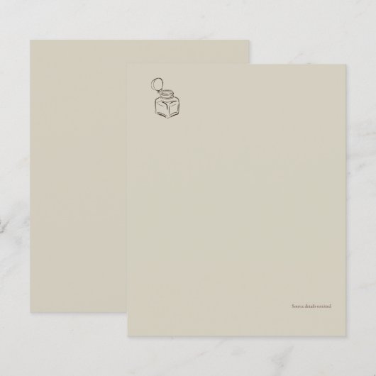 Ink Pot-Forgotten Archive- Minimalist Papersheet (Voorkant / Achterkant)