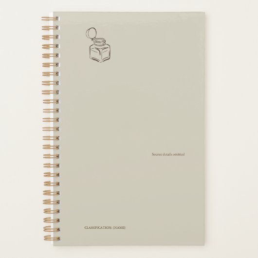 Ink pot- Forgotten Archive- Minimalist Planner (Voorkant)