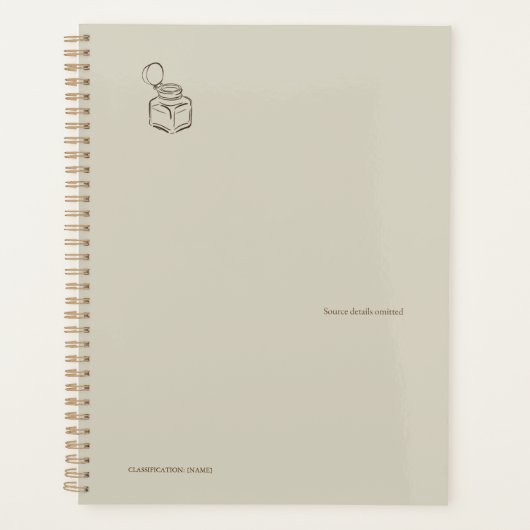 Ink pot- Forgotten Archive- Minimalist Planner (Voorkant)
