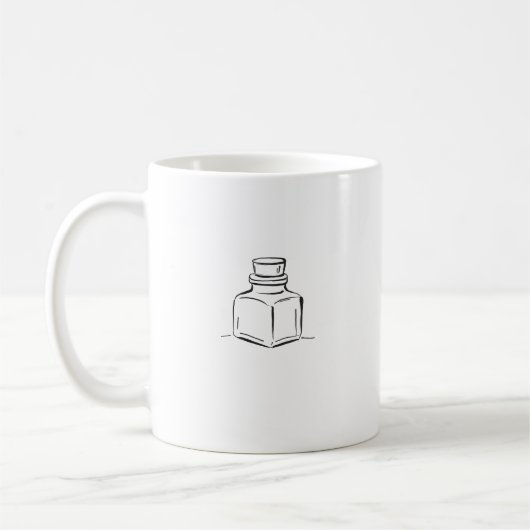 Ink Pot- Minimalist Book Lover Koffiemok (Links)