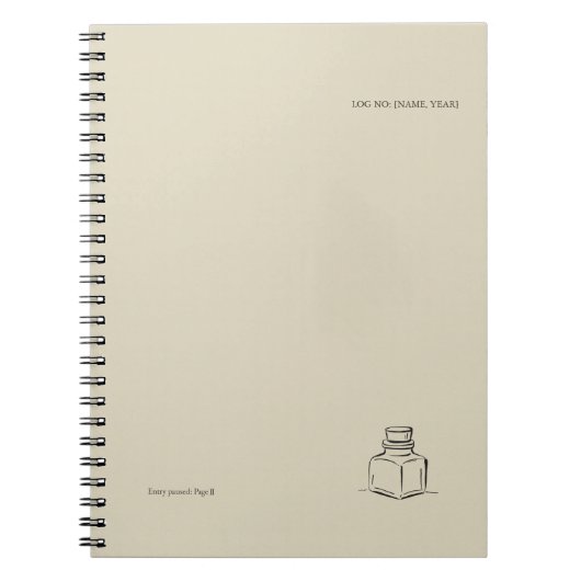 Ink Pot- Minimalist Book Lover Photo Notebook Notitieboek (Voorkant)
