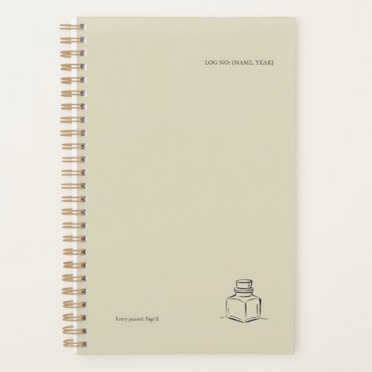Ink Pot Minimalist Book Lover planner  (Devant)